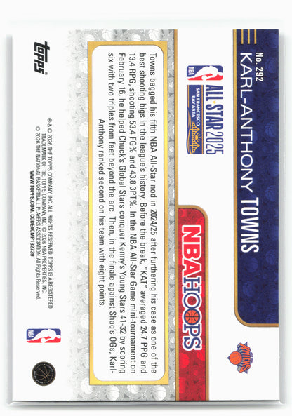 2025-26 Hoops #292 Karl-Anthony Towns 29437