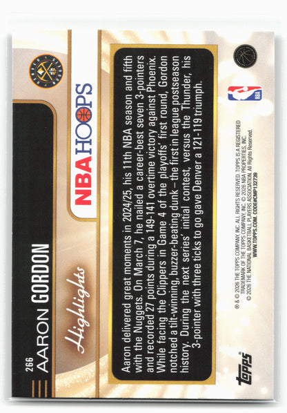2025-26 Hoops #266 Aaron Gordon 29461