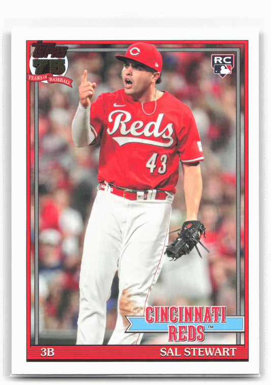 2026 Topps #91B2-13 Sal Stewart 1991 Topps Baseball 35th Anniversary