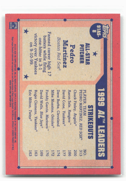 2026 Topps #91AS-8 Pedro Martinez 1991 Topps Baseball 35th Anniversary All-Stars