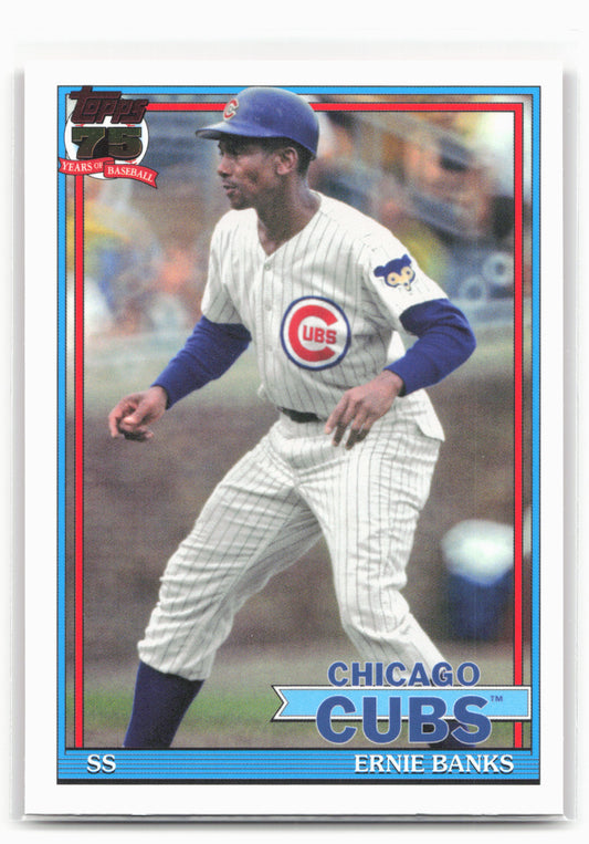 2026 Topps #91B2-28 Ernie Banks 1991 Topps Baseball 35th Anniversary