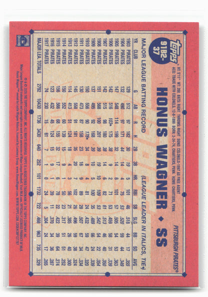 2026 Topps #91B2-37 Honus Wagner 1991 Topps Baseball 35th Anniversary