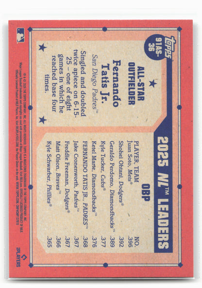 2026 Topps #91AS-36 Fernando Tatis Jr. 1991 Topps Baseball 35th Anniversary