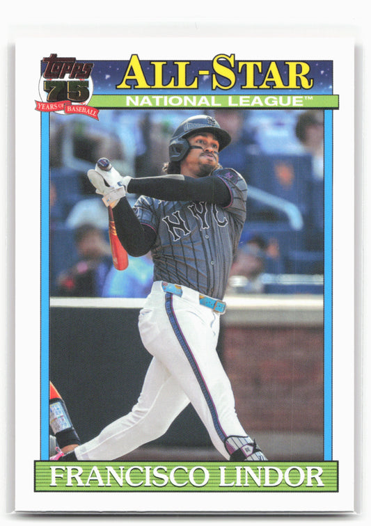 2026 Topps #91AS-9 Francisco Lindor 1991 Topps Baseball 35th Anniversary