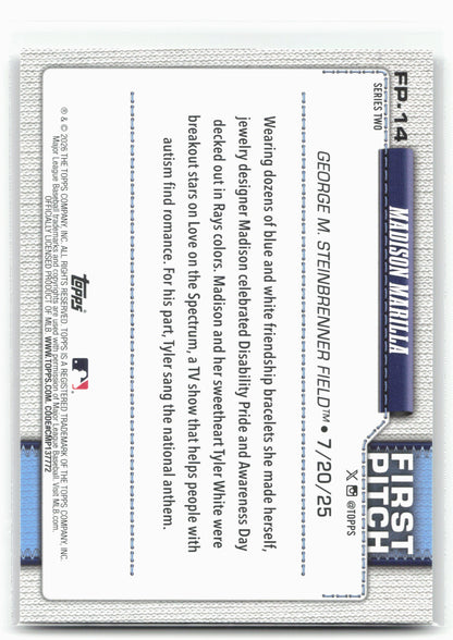 2026 Topps #FP-14 Madison Marilla First Pitch