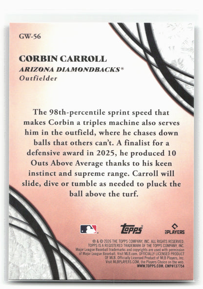 2026 Topps #GW-56 Corbin Carroll Glove Work