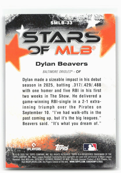 2026 Topps #SMLB-33 Dylan Beavers Stars of MLB