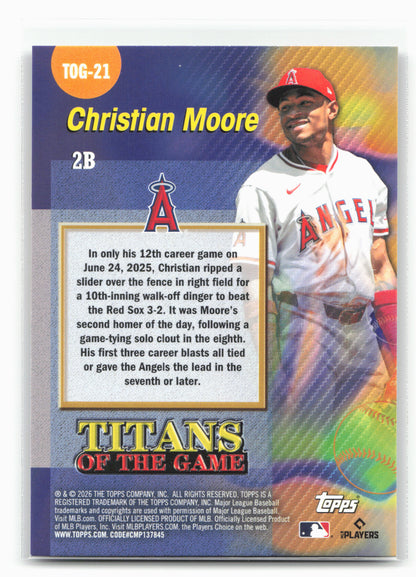 2026 Topps #TOG-21 Christian Moore Titans of the Game