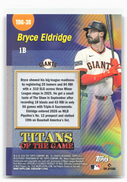 2026 Topps #TOG-38 Bryce Eldridge Titans of the Game