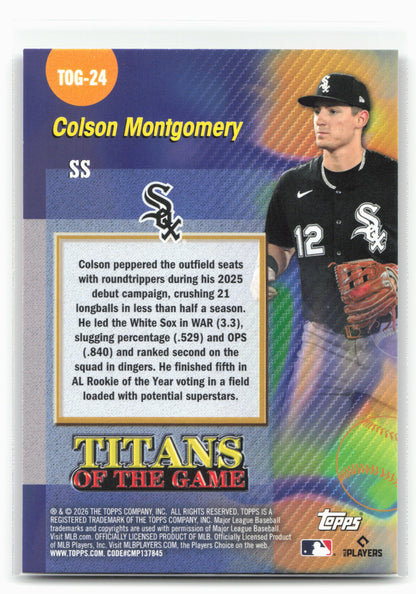 2026 Topps #TOG-24 Colson Montgomery Titans of the Game