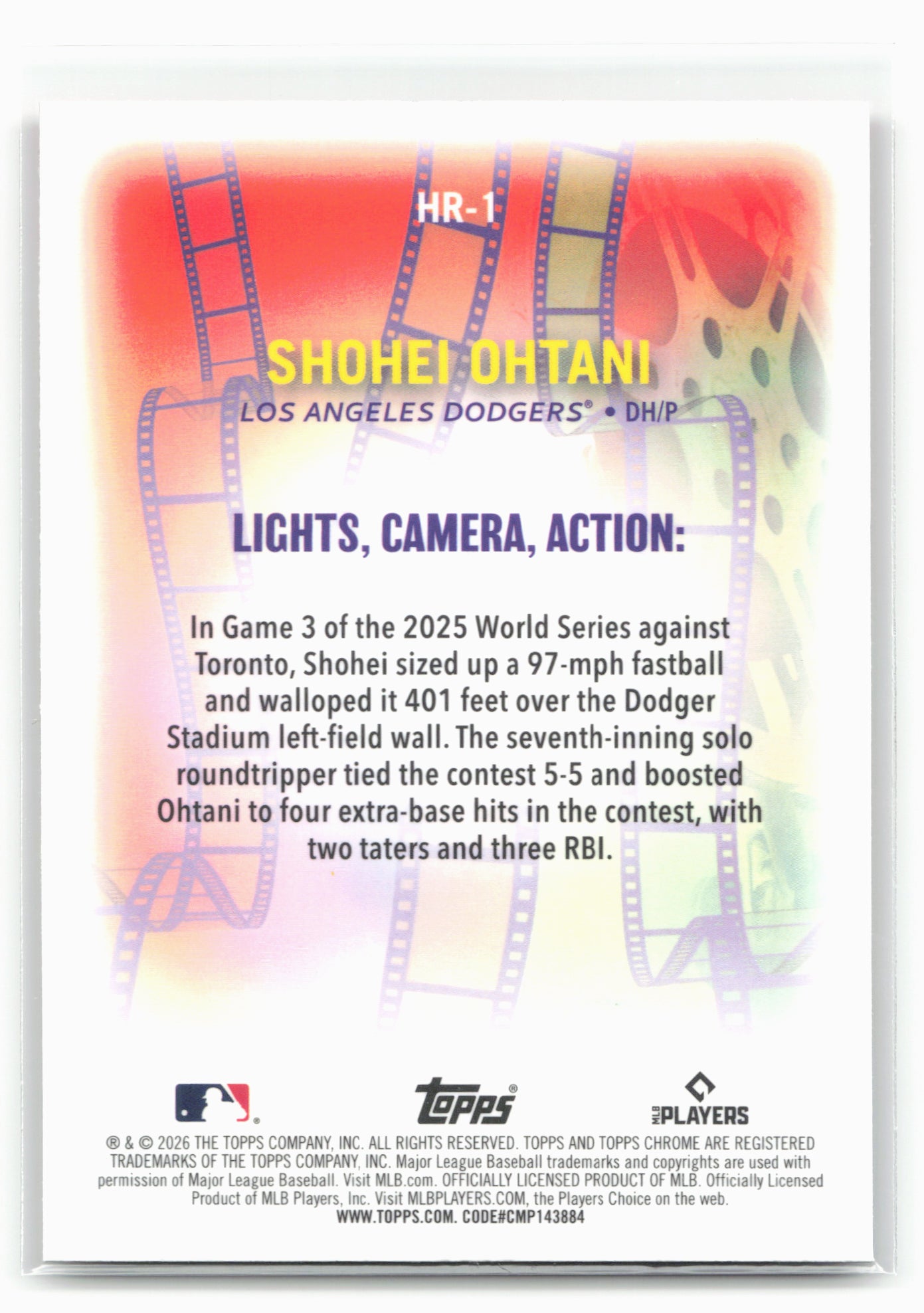 2026 Topps #HR-1 Shohei Ohtani Flagship Collection Highlight Reels