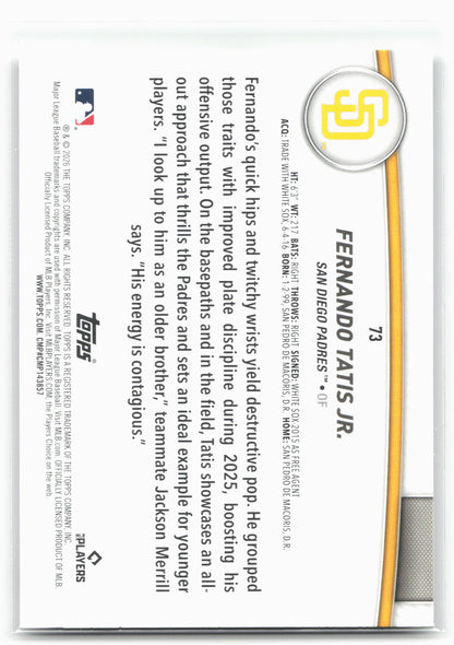 2026 Topps #73 Fernando Tatis Jr. Flagship Collection (Series Two)