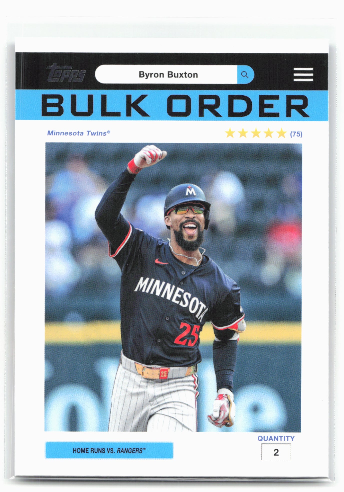 2026 Topps #BO-4 Byron Buxton Flagship Collection Bulk Order (Series Two)
