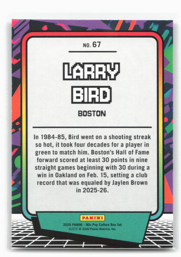 2026 Panini Decades 90s Pop Culture #67 Larry Bird Silver