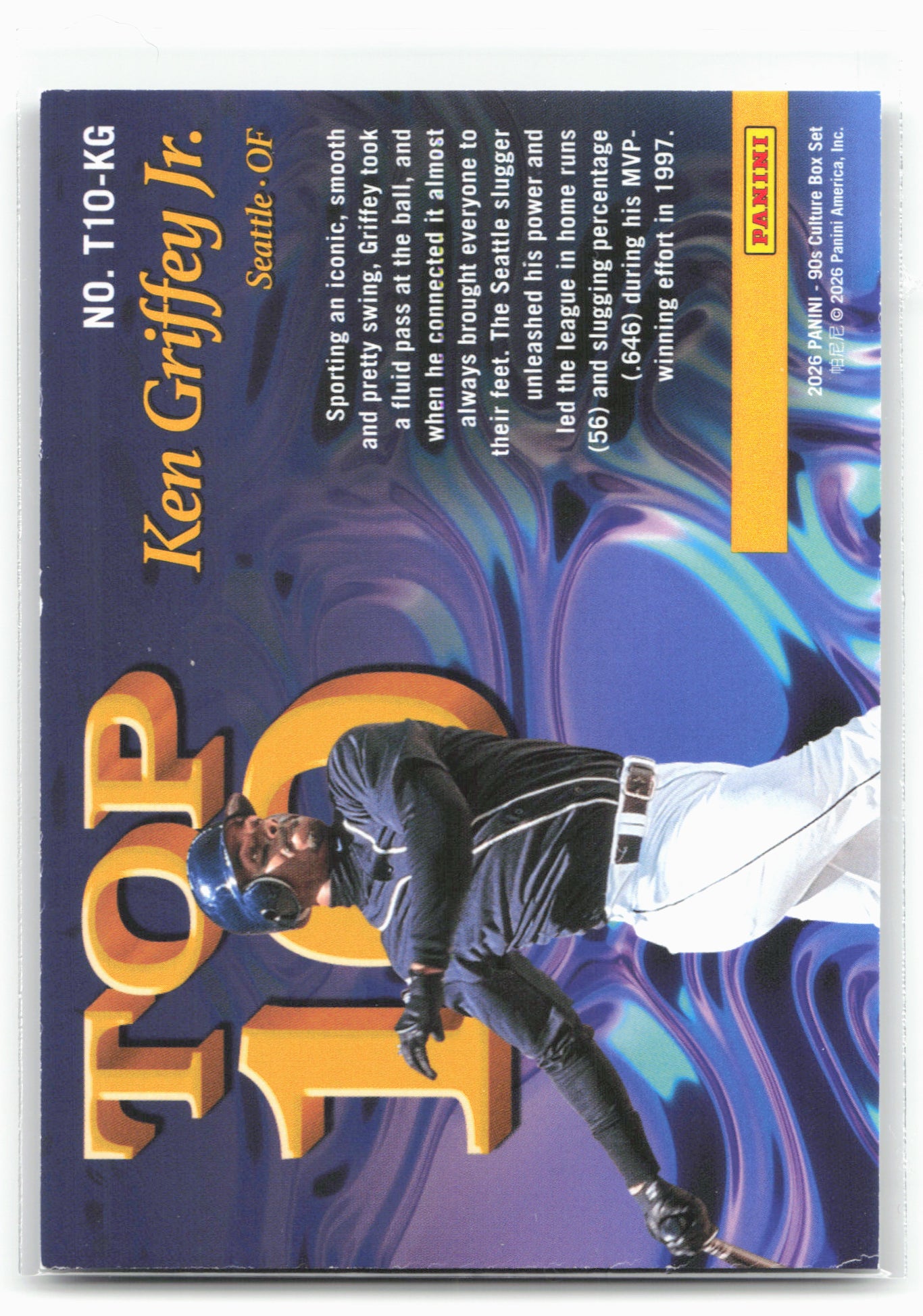 2026 Panini Decades 90s Pop Culture #T10-KG Ken Griffey Jr. Top 10