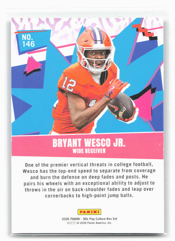 2026 Panini Decades 90s Pop Culture #146 Bryant Wesco Jr. Silver