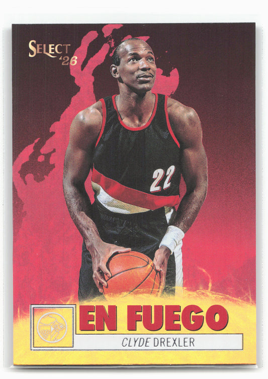 2026 Panini Decades 90s Pop Culture #E-CD Clyde Drexler En Fuego
