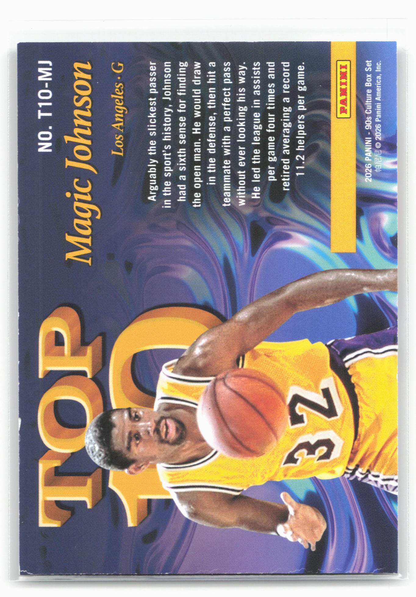 2026 Panini Decades 90s Pop Culture #T10-MJ Magic Johnson Top 10