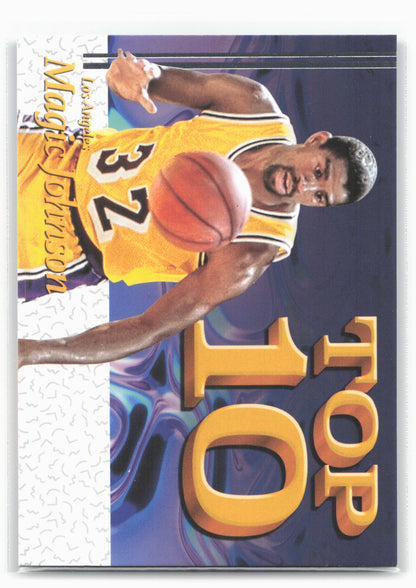 2026 Panini Decades 90s Pop Culture #T10-MJ Magic Johnson Top 10