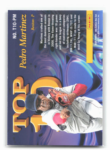 2026 Panini Decades 90s Pop Culture #T10-PM Pedro Martinez Top 10 Silver