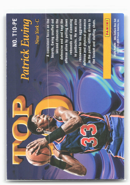 2026 Panini Decades 90s Pop Culture #T10-PE Patrick Ewing Top 10