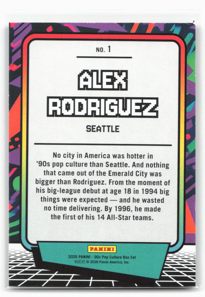2026 Panini Decades 90s Pop Culture #1 Alex Rodriguez