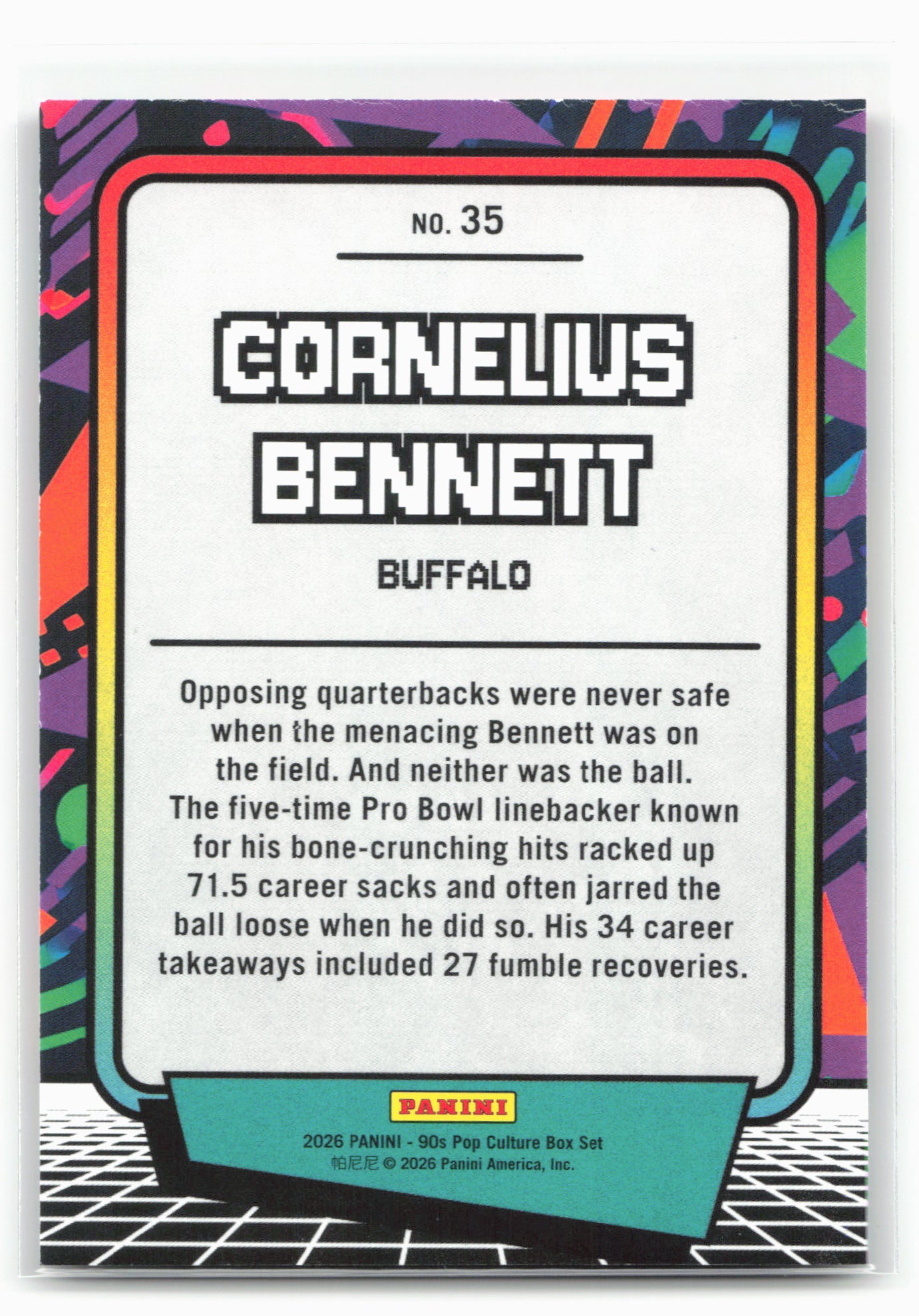 2026 Panini Decades 90s Pop Culture #35 Cornelius Bennett