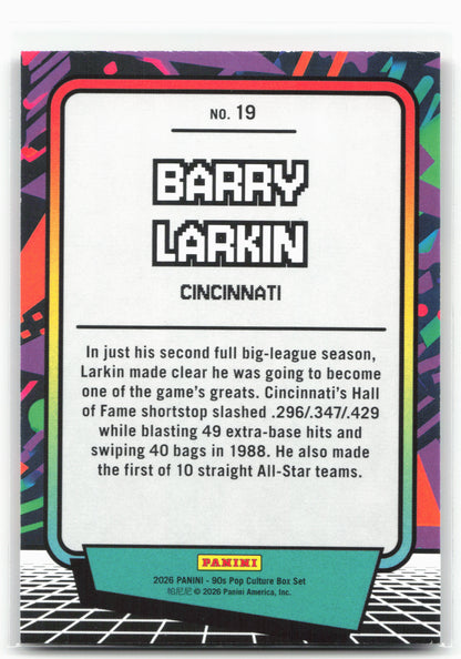 2026 Panini Decades 90s Pop Culture #19 Barry Larkin