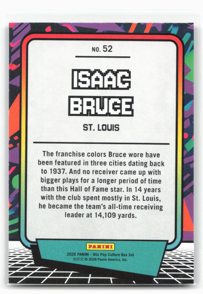 2026 Panini Decades 90s Pop Culture #52 Isaac Bruce