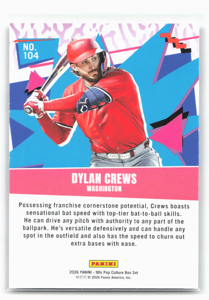 2026 Panini Decades 90s Pop Culture #104 Dylan Crews