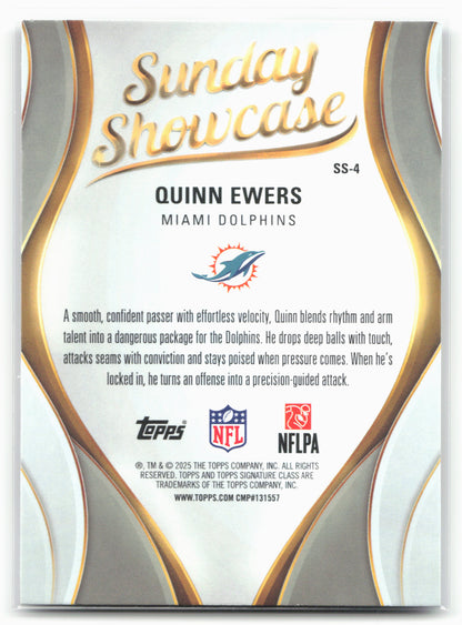 2025 Topps Signature Class #SS-4 Quinn Ewers Sunday Showcase