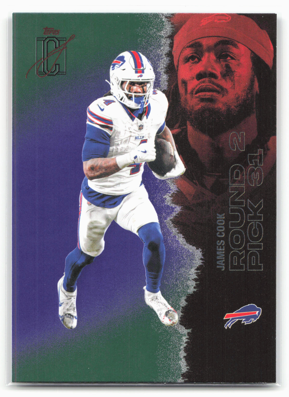 2025 Topps Signature Class #8 James Cook Green & Purple