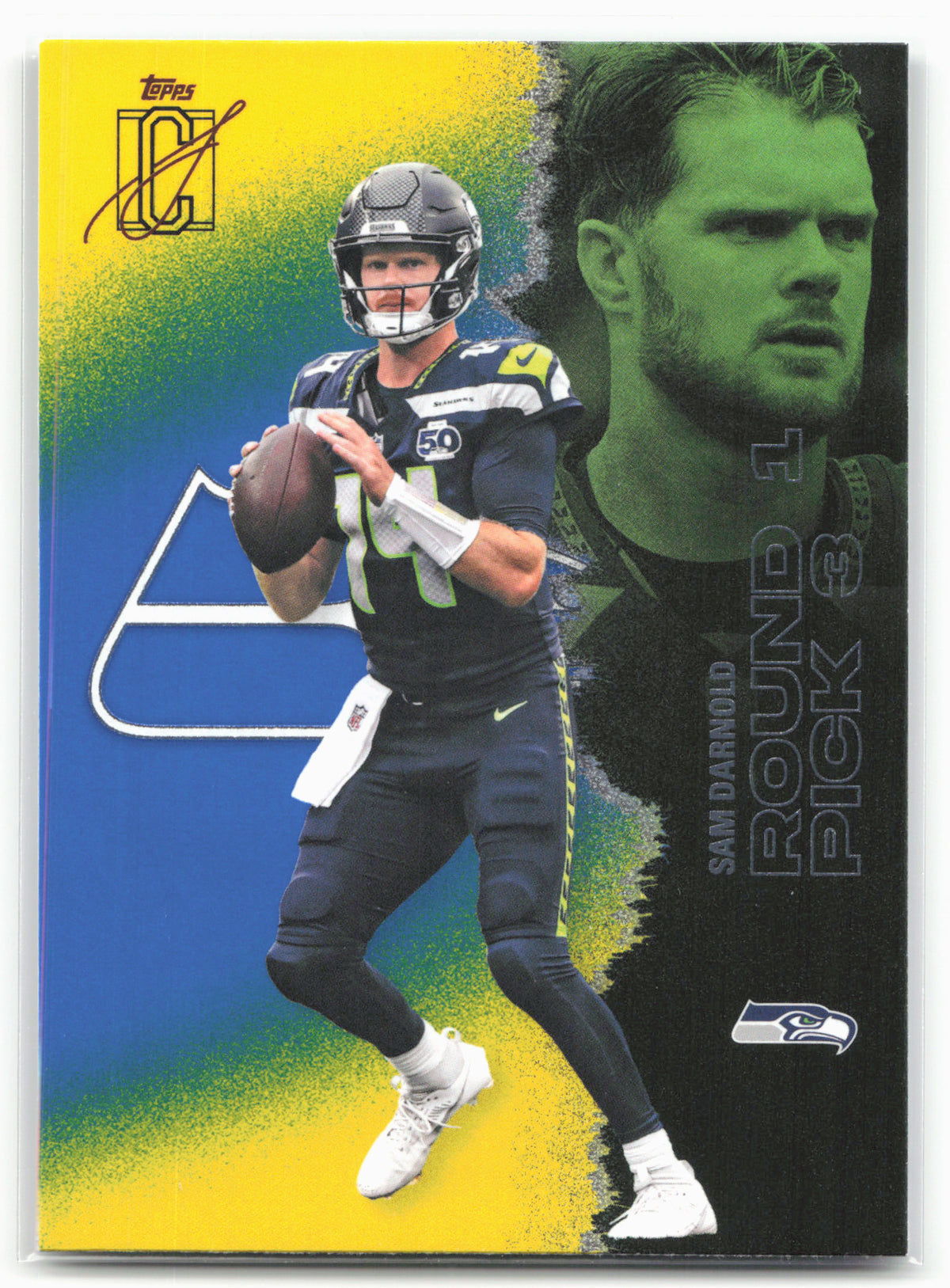 2025 Topps Signature Class #47 Sam Darnold Blue & Yellow
