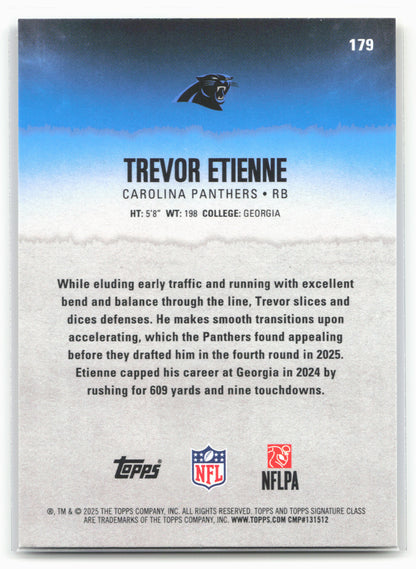 2025 Topps Signature Class #179 Trevor Etienne Blue & Yellow