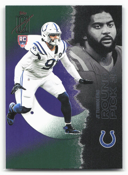 2025 Topps Signature Class #167 JT Tuimoloau Green & Purple