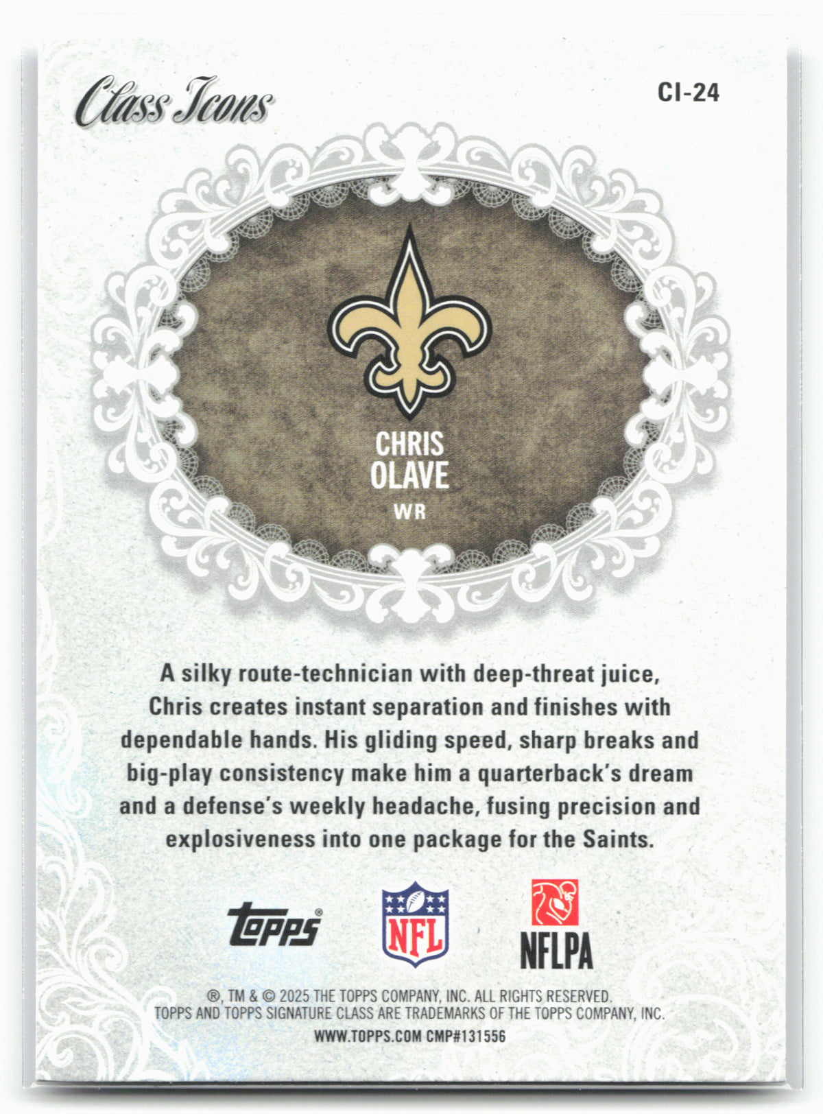 2025 Topps Signature Class #CI-24 Chris Olave Class Icons