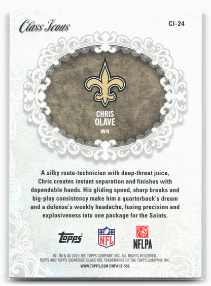 2025 Topps Signature Class #CI-24 Chris Olave Class Icons