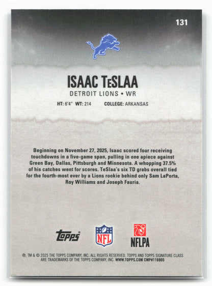 2025 Topps Signature Class #131 Isaac TeSlaa Chrome