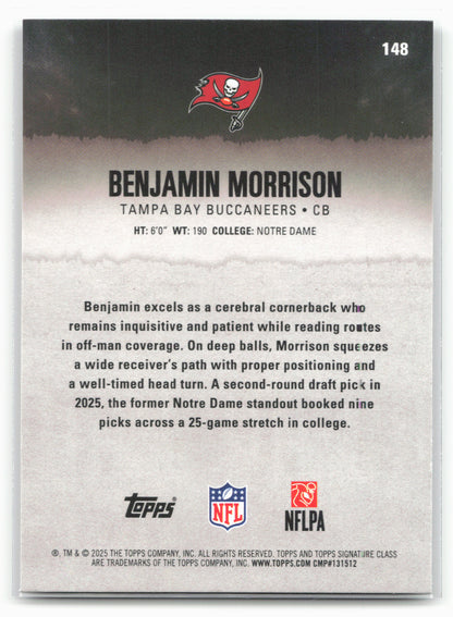 2025 Topps Signature Class #148 Benjamin Morrison Green & Purple