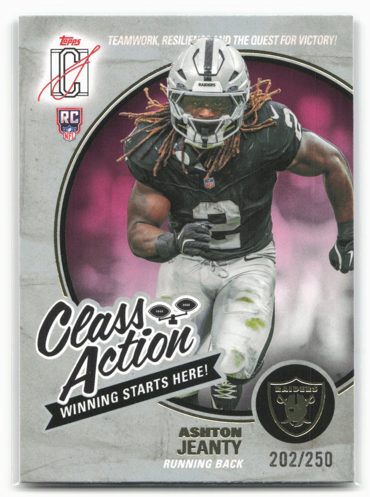 2025 Topps Signature Class #CA-17 Ashton Jeanty Class Action Magenta #/250