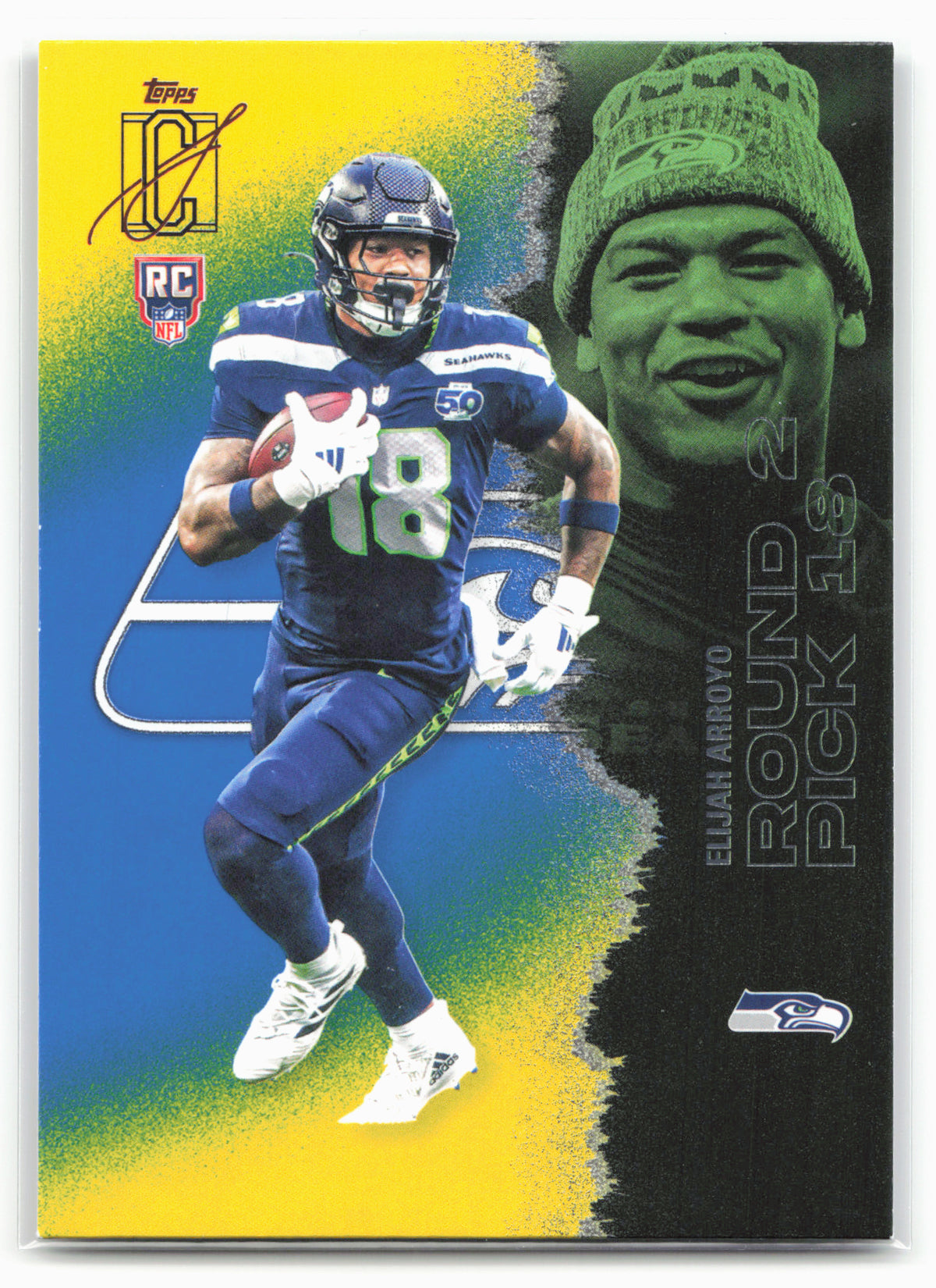 2025 Topps Signature Class #136 Elijah Arroyo Blue & Yellow