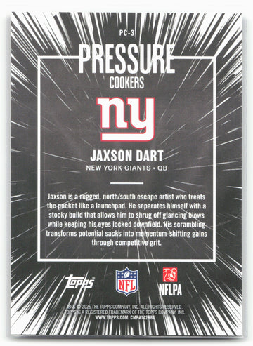 
2026 Topps Flagship #PC-3 Jaxson Dart Pressure Cookers