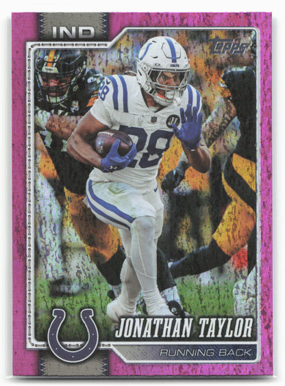 2026 Topps Flagship #86 Jonathan Taylor Pink Holo Foil