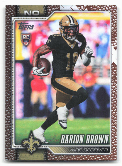 2026 Topps Flagship #386 Barion Brown Football Leather Foil