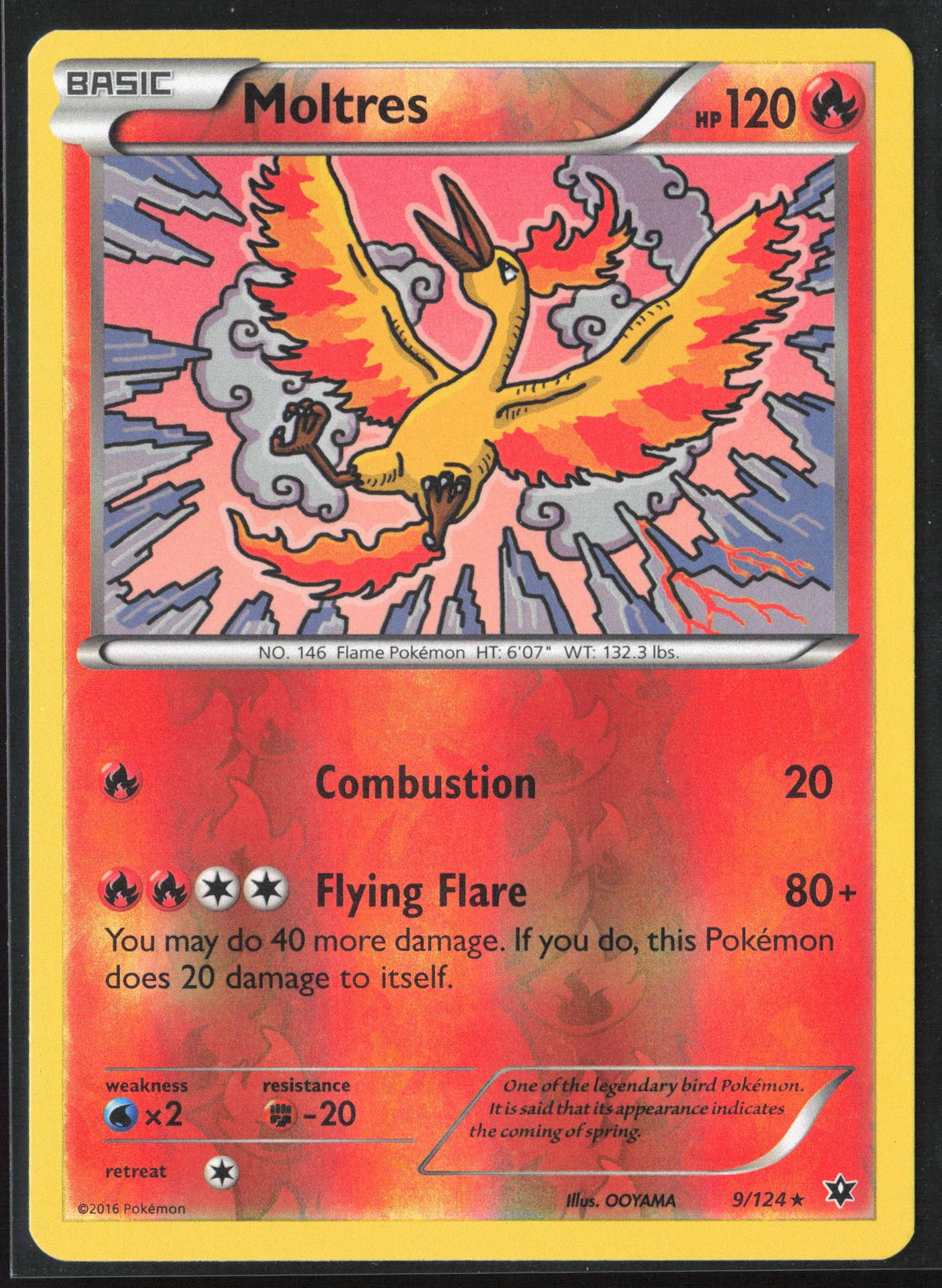 XY - Fates Collide #9/124 Moltres Reverse Holo 30151