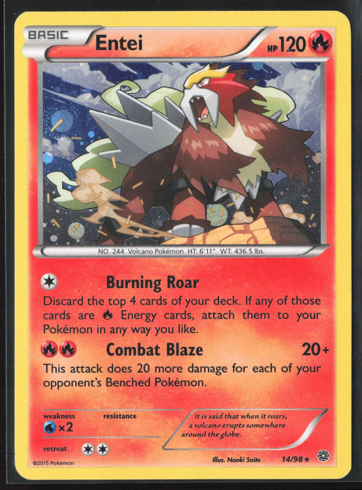 XY - Ancient Origins #14/98 Entei (14) Holo 30153