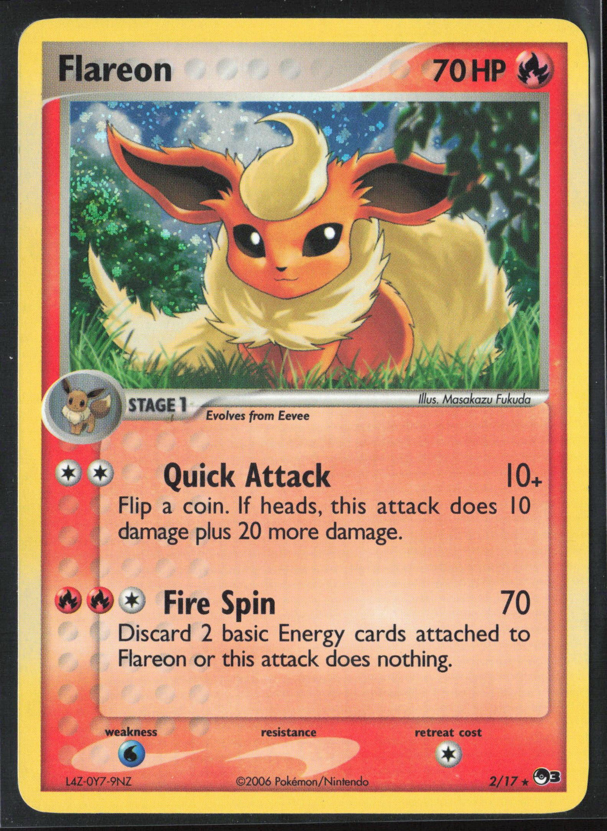 POP Series 3 #002/017 Flareon Holo 30154