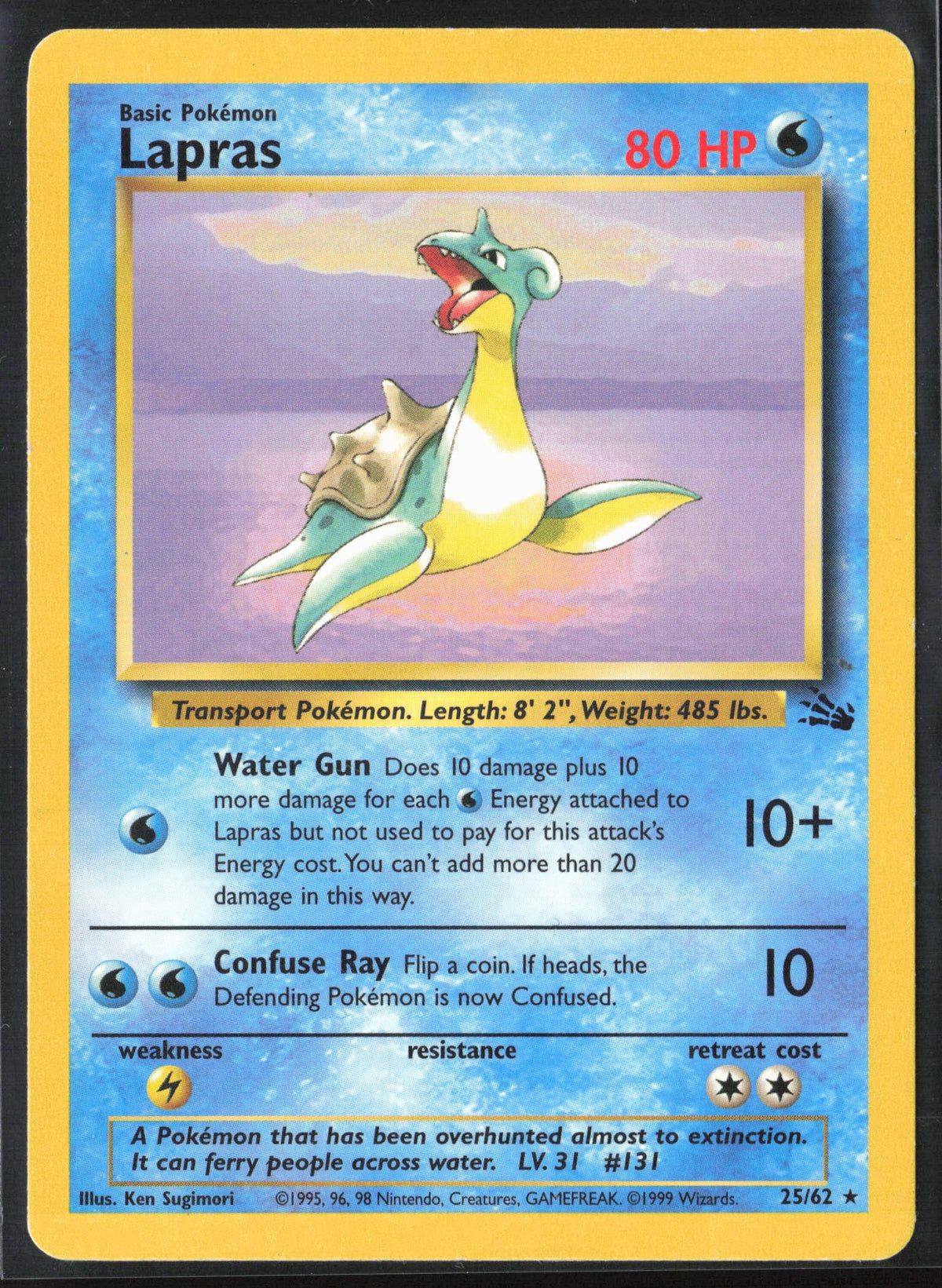 Fossil #25/62 Lapras (25) Non-Holo 30185