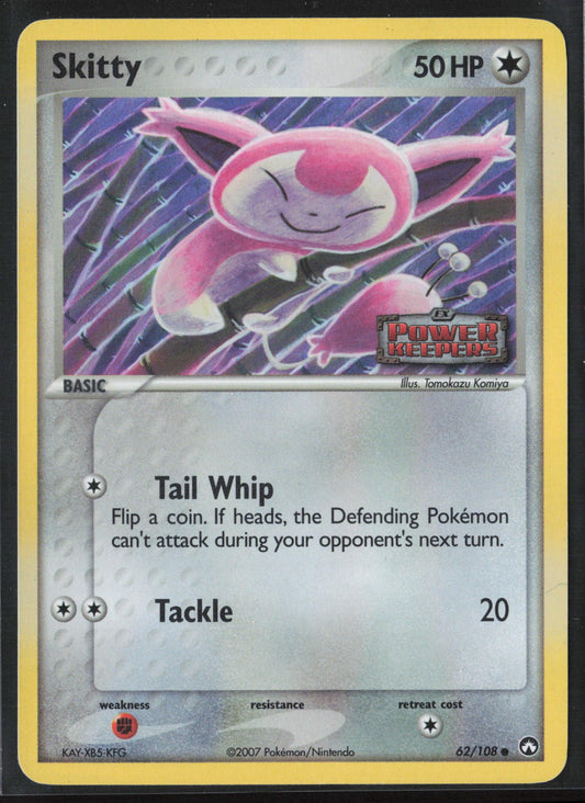 Power Keepers #62/108 Skitty Stamped 30188