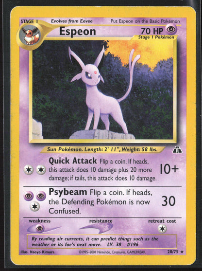 Neo Discovery #20/75 Espeon (20) Non-Holo 30192